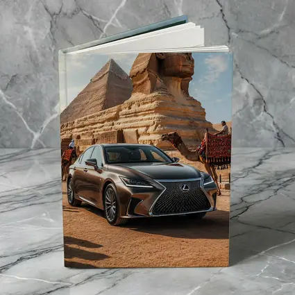 Lexus LS Egypt Pyramids Sphinx Desert