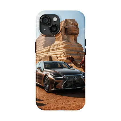 Lexus LS Egypt Pyramids Sphinx Desert