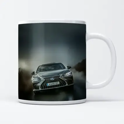 Lexus ES Front View Foggy Road