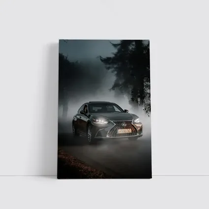 Lexus ES Dark Foggy Forest Night Drive