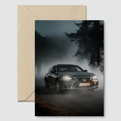 Lexus ES Dark Foggy Forest Night Drive