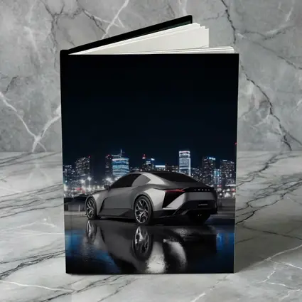 Lexus Concept Car Silver City Night
