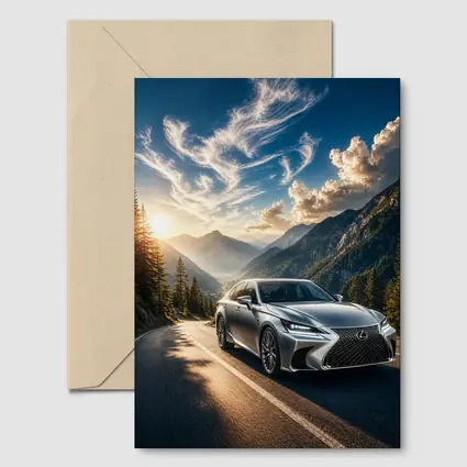 Lexus GS Silver Sedan Mountain Road Drive