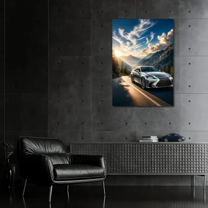 Lexus GS Silver Sedan Mountain Road Drive