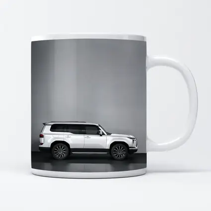 Lexus GX White SUV Gray Studio Background