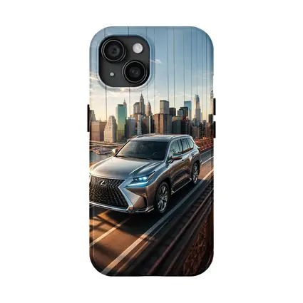 Lexus GX Silver SUV Brooklyn Bridge Skyline