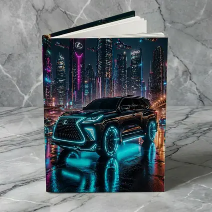 Lexus GX Neon Cyberpunk Futuristic City Night