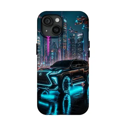 Lexus GX Neon Cyberpunk Futuristic City Night