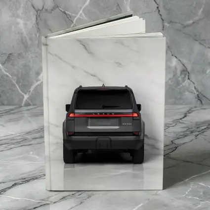 Lexus GX550 SUV Rear Marble Background
