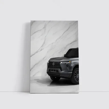 Lexus GX SUV Against White Marble Wall