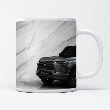 Lexus GX SUV Against White Marble Wall