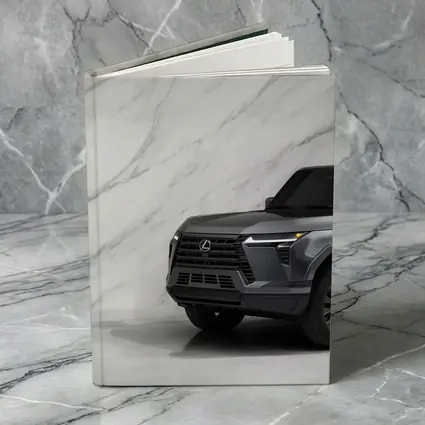 Lexus GX SUV Against White Marble Wall
