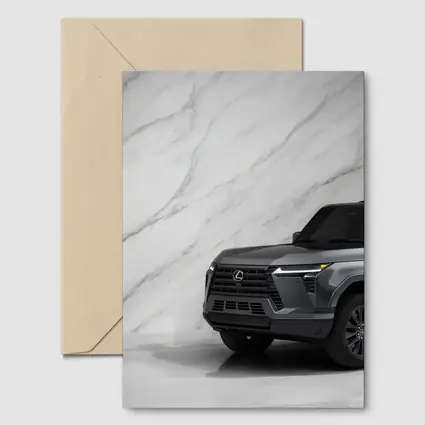 Lexus GX SUV Against White Marble Wall