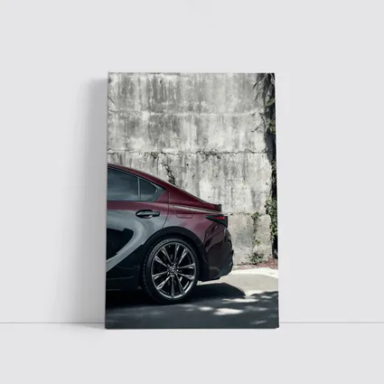 Lexus IS Rear View Against Concrete Wall
