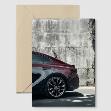 Lexus IS Rear View Against Concrete Wall