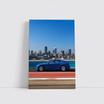 Lexus IS Blue Sedan City Skyline Track