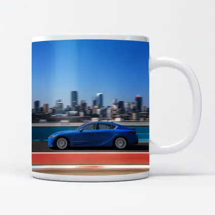 Lexus IS Blue Sedan City Skyline Track
