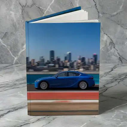 Lexus IS Blue Sedan City Skyline Track