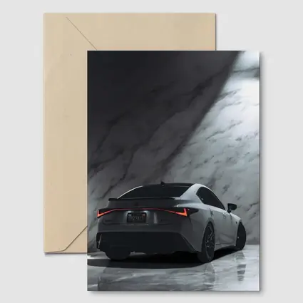 Lexus IS Rear View Marble Background
