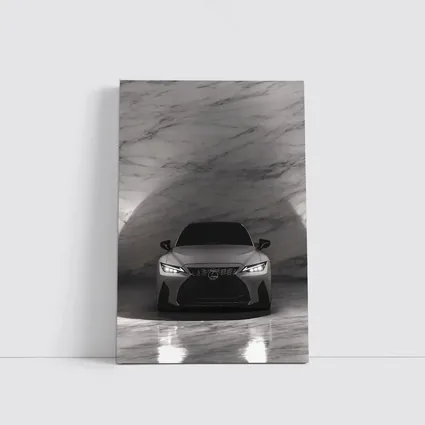 Lexus IS Matte Gray Marble Tunnel Front