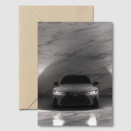 Lexus IS Matte Gray Marble Tunnel Front