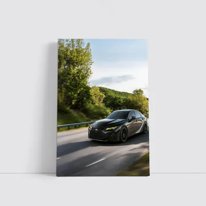 Lexus IS Black Sedan on Open Road