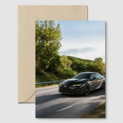 Lexus IS Black Sedan on Open Road