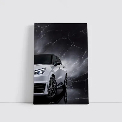 Lexus LBX White SUV Dark Marble Background