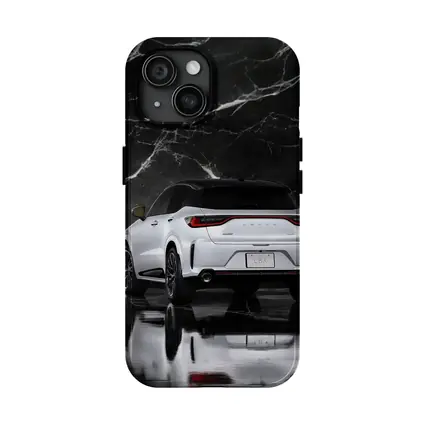 Lexus LBX White SUV Black Marble Background
