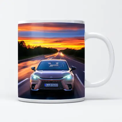 Lexus LBX Driving Highway At Sunset