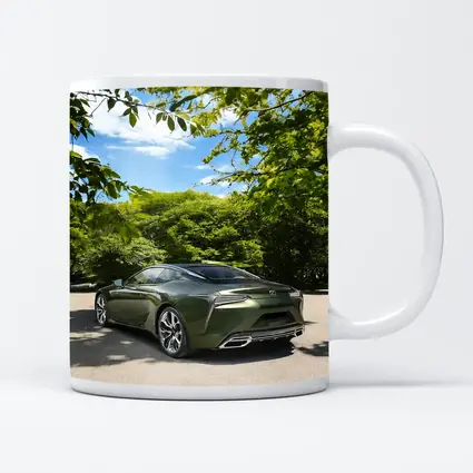 Lexus LC Green Coupe Surrounded By Trees