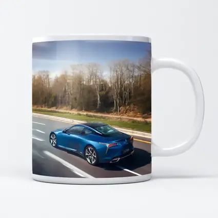 Lexus LC Blue Coupe On Open Highway