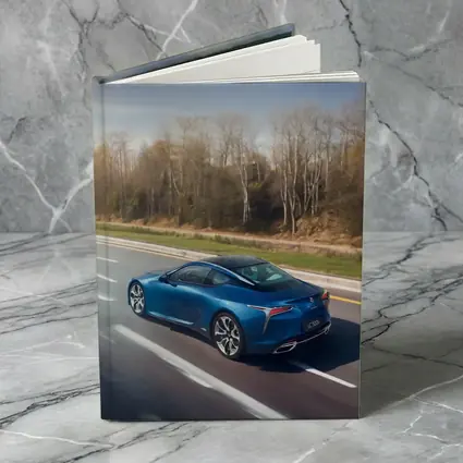 Lexus LC Blue Coupe On Open Highway