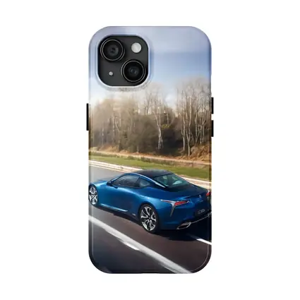 Lexus LC Blue Coupe On Open Highway