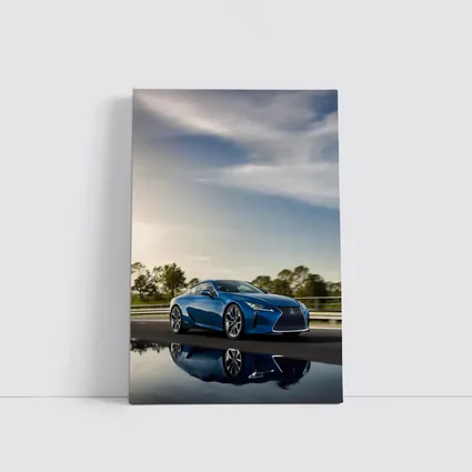 Lexus LC 500h Blue Coupe On Road