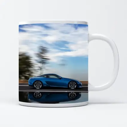 Lexus LC Blue Coupe Speed Road Shot