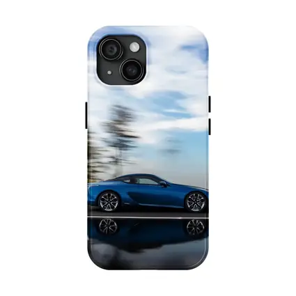 Lexus LC Blue Coupe Speed Road Shot