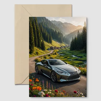 Lexus LC Coupe Mountain Valley Road