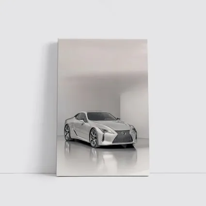 Lexus LC Silver Coupe Studio White Background