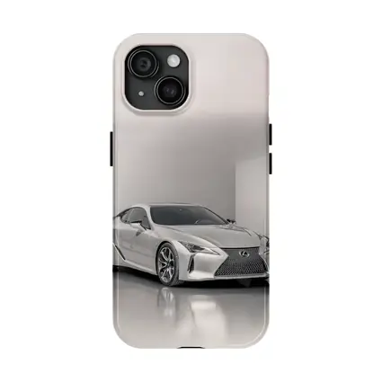 Lexus LC Silver Coupe Studio White Background
