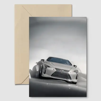 Lexus LC White Studio Light Background