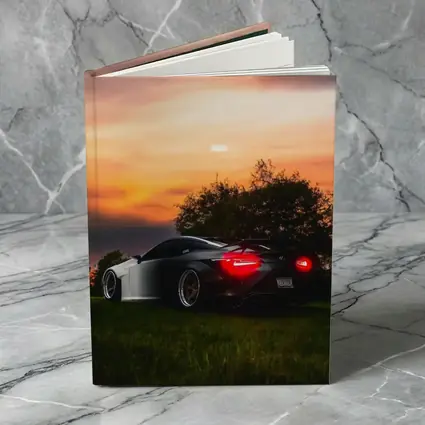 Lexus LC500 Black Sports Car Sunset Sky
