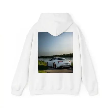 Lexus LC500 White Coupe By Lake