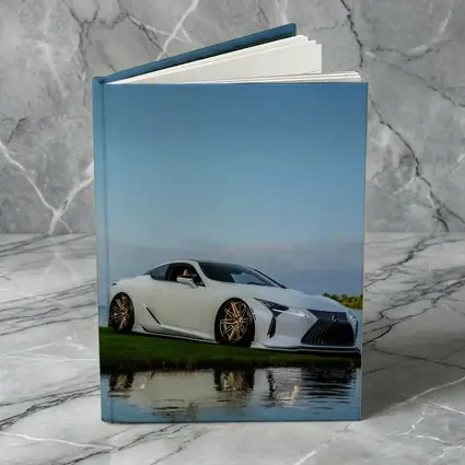 Lexus LC500 White Coupe Near Lake