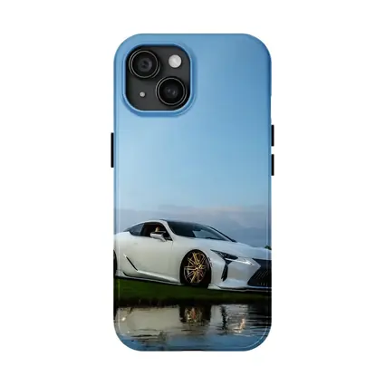 Lexus LC500 White Coupe Near Lake