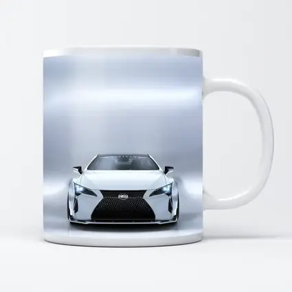 Lexus LC White Studio Front View
