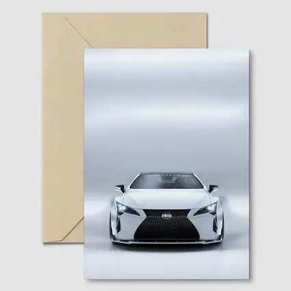 Lexus LC White Studio Front View