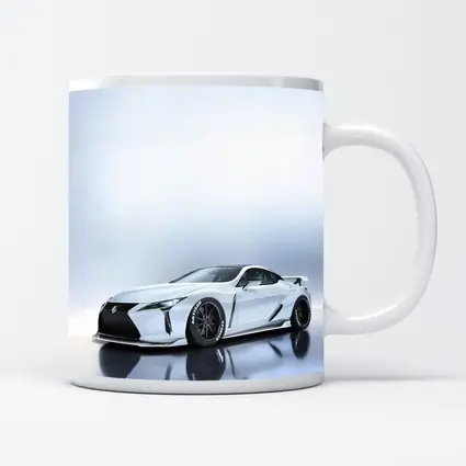 Lexus LC White Wide Body Studio Shot