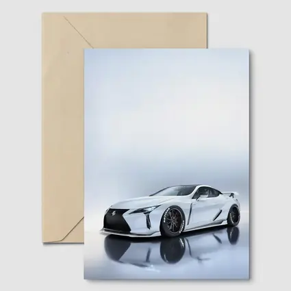 Lexus LC White Wide Body Studio Shot