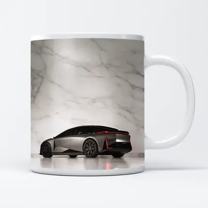 Lexus LF ZC Concept Silver Marble Background